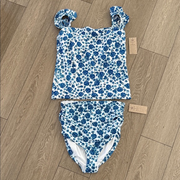 Albion Other - Albion Fit women’s Santorini Tankini and high waisted ruched bottoms NWT large
